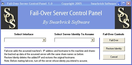 Fail-Over Server Control Panel