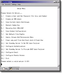 SOS Standby Set-up Menu